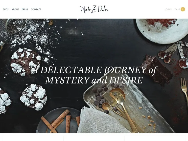 Thumbnail of the Mah-Ze-Dahr artisan bakery website.